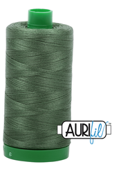Aurifil Mako 40wt 2-ply Cotton 1000 m 1094 yd. spool - 2890 Very Dark Grass Green